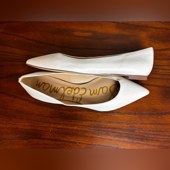 Sam Edelman Sally white leather Pointed Toe Ballet Flats women’s 7.5 - Picture 4 of 7
